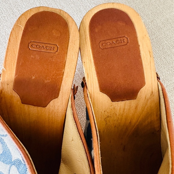 🔥 TRENDING 🔥 Vintage Coach Denim Clog Mules Size 8 - Picture 7 of 12